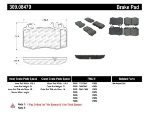 Mercedes-Benz CL600 Brake Pads - Front - Stoptech - Sport - `01-`06