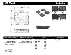 Mercedes-Benz S430 Brake Pads - Stoptech - Sport - `00-`03
