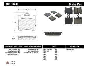 Mercedes-Benz S600 Brake Pads - Stoptech - Sport - `01-`02 Mercedes-Benz S600 Brake Pads - Stoptech - Sport - `01-`02