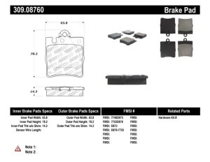 Mercedes-Benz CLK430 Brake Pads - Stoptech - Sport - `00-`03 Mercedes-Benz CLK430 Brake Pads - Stoptech - Sport - `00-`03