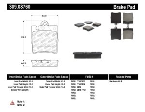 Mercedes-Benz E320 Brake Pads - Stoptech - Sport - `96-`02 Mercedes-Benz E320 Brake Pads - Stoptech - Sport - `96-`02