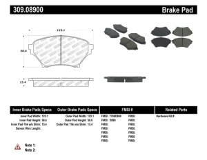Mazda Miata Brake Pads - Front - Stoptech - Sport - `01-`05 Mazda Miata Brake Pads - Front - Stoptech - Sport - `01-`05
