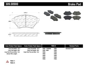 Mazda Miata Brake Pads - Front - Stoptech - Sport - `01-`05