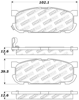 Mazda Miata Brake Pads - Rear - Stoptech - Sport - `01-`05