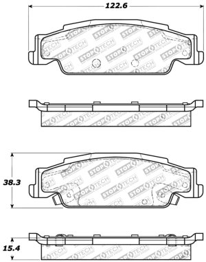 Pontiac Grand Prix Brake Pads - Stoptech - Sport - `05-`08