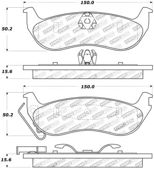 Lincoln Town Car Brake Pads - Front - Stoptech - Sport - `03-`11 Lincoln Town Car Brake Pads - Front - Stoptech - Sport - `03-`11