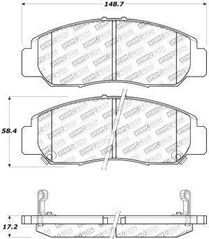 Acura CSX Brake Pads - Front - Stoptech - Sport - `06-`11