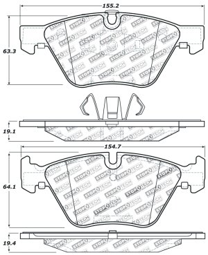 BMW 1 Series Brake Pads - Stoptech - Performance - `05-`17