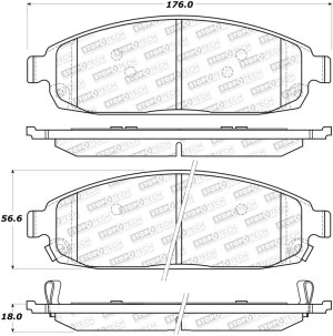 Jeep Commander Brake Pads - Rear - Stoptech - Sport - `06-`10
