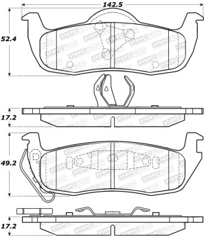 Jeep Commander Brake Pads - Rear - Stoptech - Sport - `06-`10