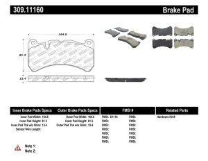 Mercedes-Benz CLK55 AMG Brake Pads - Stoptech - Performance - `05-`06