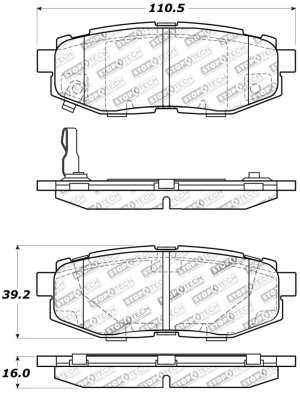 Toyota GR86 Brake Pads - Rear - Stoptech - Sport - `17-`20 Toyota GR86 Brake Pads - Rear - Stoptech - Sport - `17-`20