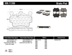 Porsche Cayman Brake Pads - Front - Stoptech - Sport - `06-`16