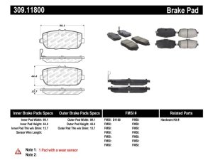 Mazda MX-5 Miata Brake Pads - Rear - Stoptech - Sport - `06-`18