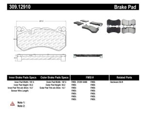 Mercedes-Benz GLE450 AMG Brake Pads - Front - Stoptech - Sport - 2016