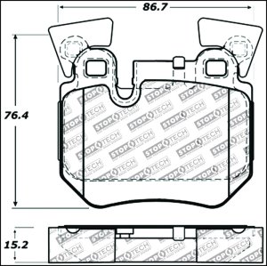 BMW 135i Brake Pads - Rear - Stoptech - Sport - `08-`13