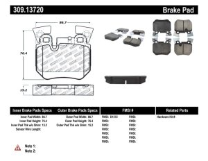 BMW 135i Brake Pads - Rear - Stoptech - Sport - `08-`13