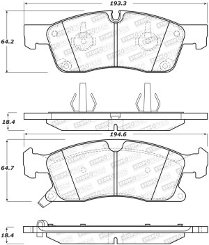 Mercedes-Benz M Class Brake Pads - Front - Stoptech - Sport - 2015