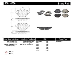 BMW 528 Brake Pads - Rear - Stoptech - Sport Performance - `11-`17