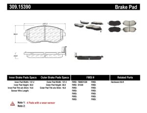 Toyota GR86 Brake Pads - Front - Stoptech - Sport - `17-`20