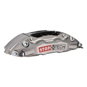 Porsche GT2 Big Brake Kit - Rear - Stoptech - Trophy Sport, ST-40 Caliper, 355x32 Slotted Rotor - Silver - `03-`11