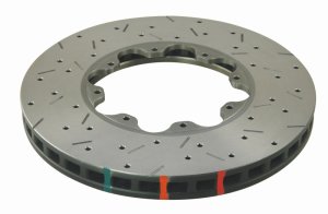 Mercedes-Benz CLK350 Brake Kit - Front - Stoptech - Drilled and Slotted C-Tek Rotors + Centric Premium Pads - Silver - `06-`09