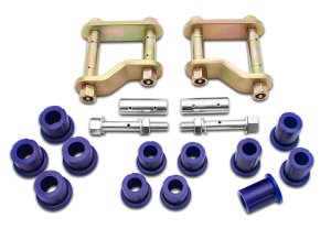 Nissan Frontier Bushing Kit - Rear - Superpro - Greasable Shackle and Fixed Pin - 2005 Nissan Frontier Bushing Kit - Rear - Superpro - Greasable Shackle and Fixed Pin - 2005
