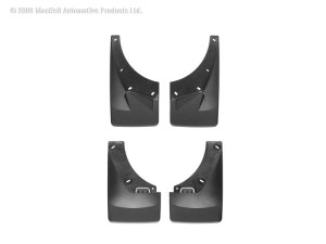 GMC Yukon Denali Mud Flaps - WeatherTech - No Drill, DigitalFit, QuickTurn Fastening System - Black - `07-`11