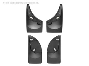 Ford F550 Mud Flaps - WeatherTech - No-Drill DigitalFit - Black - `08-`10