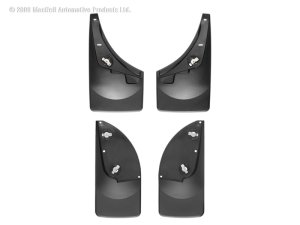 Ford F550 Mud Flaps - WeatherTech - No-Drill DigitalFit - Black - `08-`10