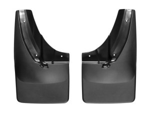 Dodge Ram Mud Flaps - Front - WeatherTech - No-Drill DigitalFit - Black - `10-`13