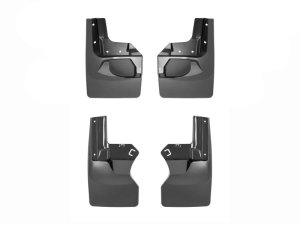 Jeep Gladiator Mud Flaps - Front + Rear - WeatherTech - No-Drill DigitalFit - Black - `20-`27