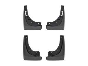 Tesla Model Y MudFlaps - Front + Rear - WeatherTech - No-Drill DigitalFit - Black - `20-`24