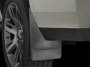 Cadillac Escalade Mud Flaps - Rear - WeatherTech - No-Drill DigitalFit - Black - `15-`27