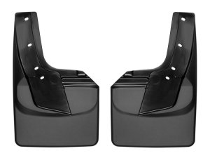 Dodge Ram Mud Flaps - Rear - WeatherTech - No-Drill DigitalFit - Black - `19-`27