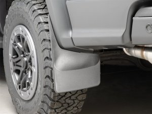 Ford Ranger Raptor Mud Flaps - Rear - WeatherTech - No-Drill - Black - `24-`25