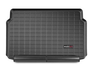 Ford EcoSport Cargo Liner - Behind 2nd Row Seating - WeatherTech - w/ Bumper Protector (Adj Cargo Floor in Middle) - Black - `18-`27