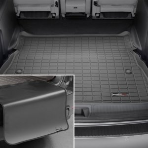Ford Explorer Seatback Cargo Liner - Behind 2nd Row Seating - WeatherTech - SeatBack Cargo Liner HP w/Bumper Protector - Black - `22-`23 Ford Explorer Seatback Cargo Liner - Behind 2nd Row Seating - WeatherTech - SeatBack Cargo Liner HP w/Bumper Protector - Black - `22-`23