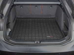 Audi A6 Sportback e-tron Cargo Liner - Behind 2nd Row Seating - WeatherTech - Raised Lip - Black - 2025+