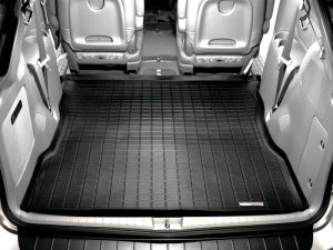 Toyota Sienna Cargo Liner - Behind 2nd Row Seating - WeatherTech - Raised Lip, Textured Finish, TPO Material - Black - `04-`10