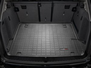 BMW X3 Cargo Liner - Behind 2nd Row Seating - WeatherTech - Fits Veh. w/Cargo Mgmnt System; Marked Trims For Cargo Net/Side Cargo Tray - Black - `11-`27