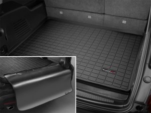 Cadillac Escalade ESV Cargo Liner - Behind 3rd Row Seating - WeatherTech - Cargo Liner with Bumper Protector - Black - `15-`27