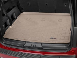 Lincoln Navigator Cargo Liner - Behind 2nd Row Seating - WeatherTech - Raised Lip, Textured Finish, Proprietary Custom Blended TPO - Tan - `18-`27