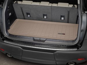 Subaru Ascent Cargo Liners - Behind 3rd Row Seating - WeatherTech - Textured Finish - Tan - `19-`27 Subaru Ascent Cargo Liners - Behind 3rd Row Seating - WeatherTech - Textured Finish - Tan - `19-`27