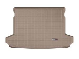 Hyundai Tucson Cargo Liners - WeatherTech - Behind 2nd Row Seating; Raised Lip; Textured Finish - Tan - `19-`27