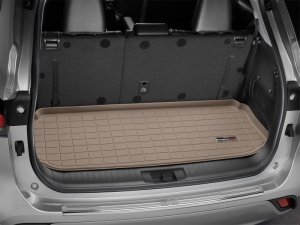 Toyota Highlander Cargo Liner - Behind 3rd Row Seating - WeatherTech - Raised Lip, Textured Finish, Custom Blended TPO - Tan - `20-`27