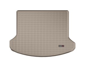 Mazda CX-5 Cargo Liner - Upper Cargo Area - WeatherTech - Raised Lip, Textured Finish - Tan - `22-`27