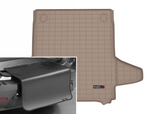 Porsche Panamera Cargo Liner w/Bumper Protector - WeatherTech - Tan - `24-`26
