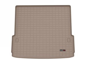 Infiniti QX80 Cargo Liner w/Bumper Protector - Behind 3rd Row - WeatherTech - Tan - `25-`26 Infiniti QX80 Cargo Liner w/Bumper Protector - Behind 3rd Row - WeatherTech - Tan - `25-`26