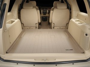 Cadillac Escalade ESV Cargo Liner - WeatherTech - Raised Lip - Tan - `07-`13